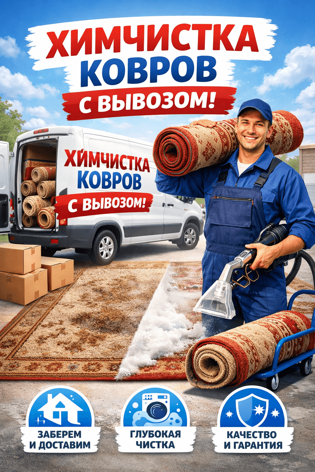 Химчистка ковров (вывоз)